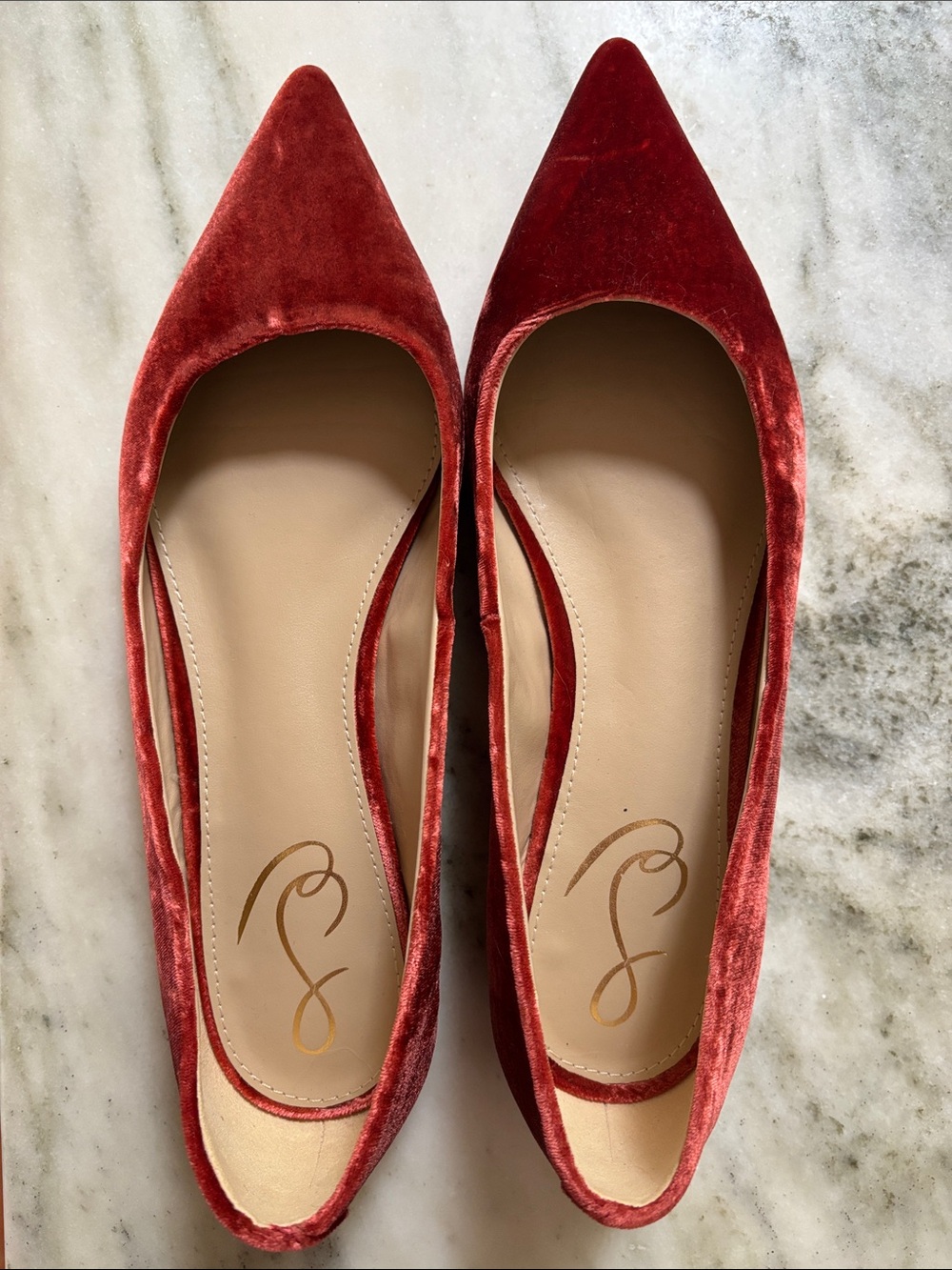 Sam Edelman Pointy-toe flats. Worn once. Size 8.5